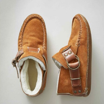 Warm Winter Ankle Boots for Women - Arlette-Light Brown-4-State of Style