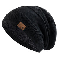 Warm Winter Beanie with Fleece Lining - Luna-Black-56cm-58cm-State of Style