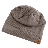 Warm Winter Beanie with Fleece Lining - Luna-Khaki-56cm-58cm-State of Style