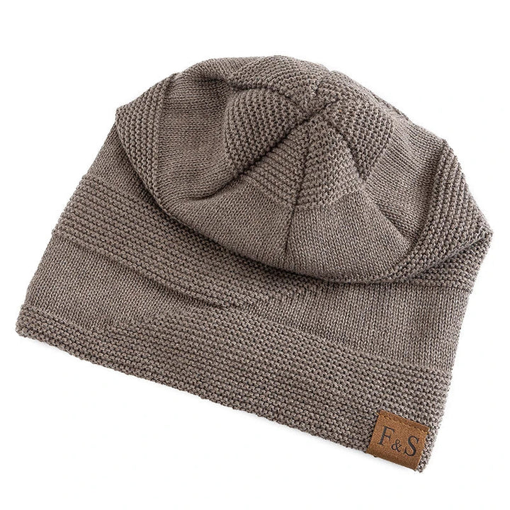 Warm Winter Beanie with Fleece Lining - Luna-Khaki-56cm-58cm-State of Style