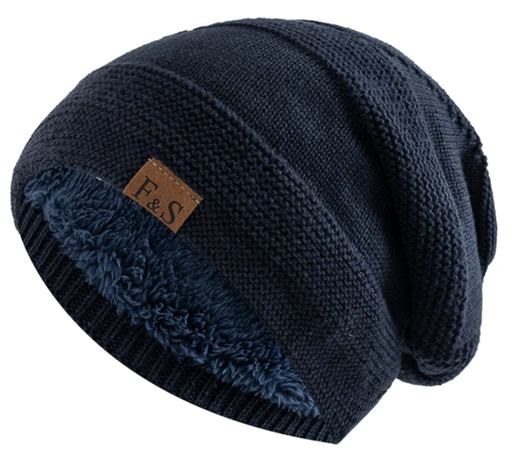 Warm Winter Beanie with Fleece Lining - Luna-Khaki-56cm-58cm-State of Style