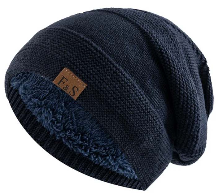 Warm Winter Beanie with Fleece Lining - Luna-Khaki-56cm-58cm-State of Style