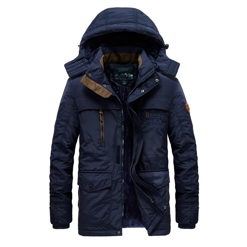 Warm Winter Coat for Men - Daan-Blue-M-State of Style