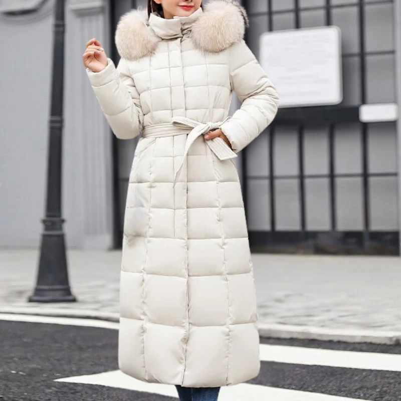 Warm Winter Coat for Women - Isabelle-Beige-XS-State of Style