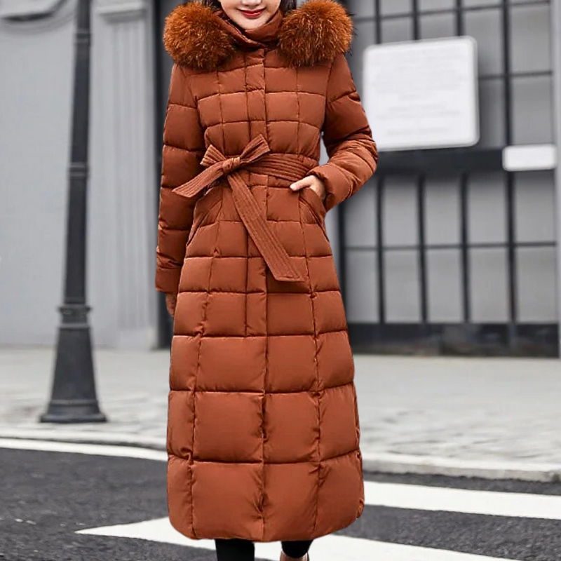 Warm Winter Coat for Women - Isabelle-Orange-XS-State of Style