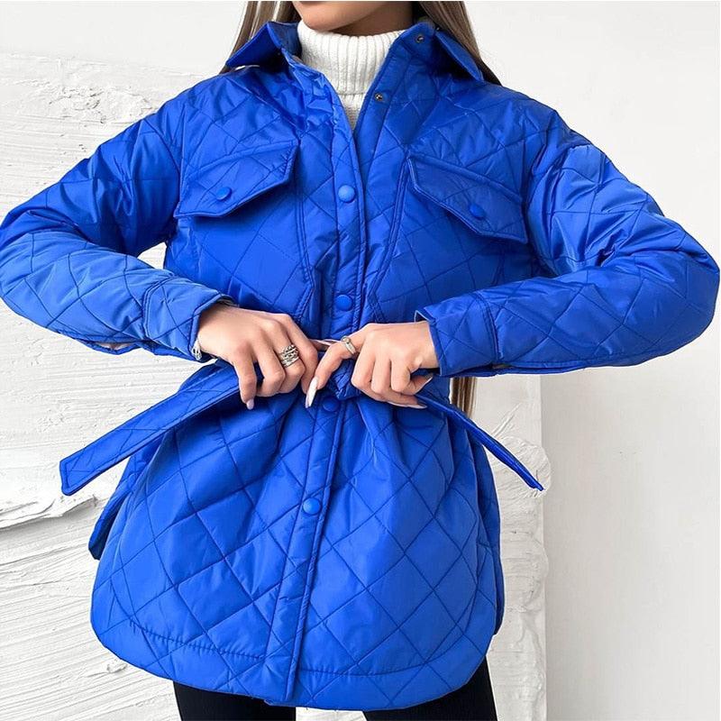 Warm Winter Coat | Stylish Women's Outerwear-Blue-S-State of Style