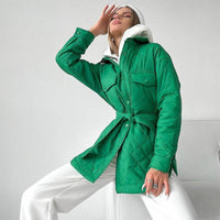 Warm Winter Coat | Stylish Women's Outerwear-Green-S-State of Style