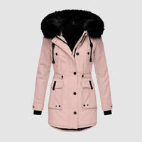 Warm Winter Coat with Fleece Lining - Tove-Pink-S-State of Style