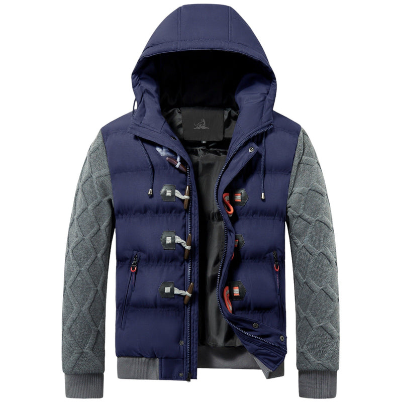 Warm Winter Jacket for Men - Thorvald-Dark blue-S-State of Style