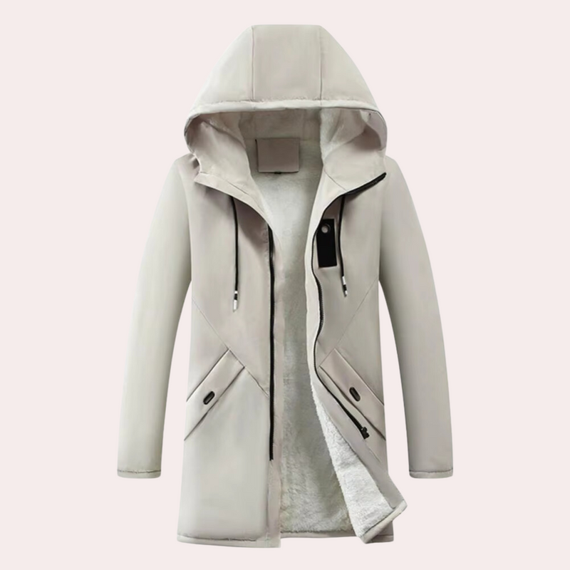 Warm Winter Jacket for Men - Victor-Beige-S-State of Style