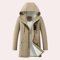 Warm Winter Jacket for Men - Victor-Dark Khaki-S-State of Style