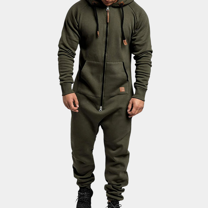 Warm Winter Jumpsuit for Men - Axel-Green-S-State of Style
