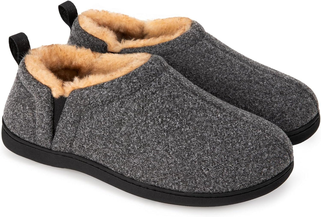 Warm Winter Slippers for Men - Noah-Dusty grey-6.5-7.5-State of Style