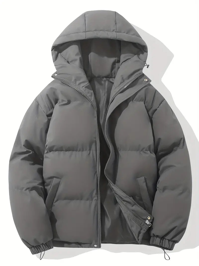 Warm Women's Hooded Jacket - Aurelia-Dark Grey-M-State of Style