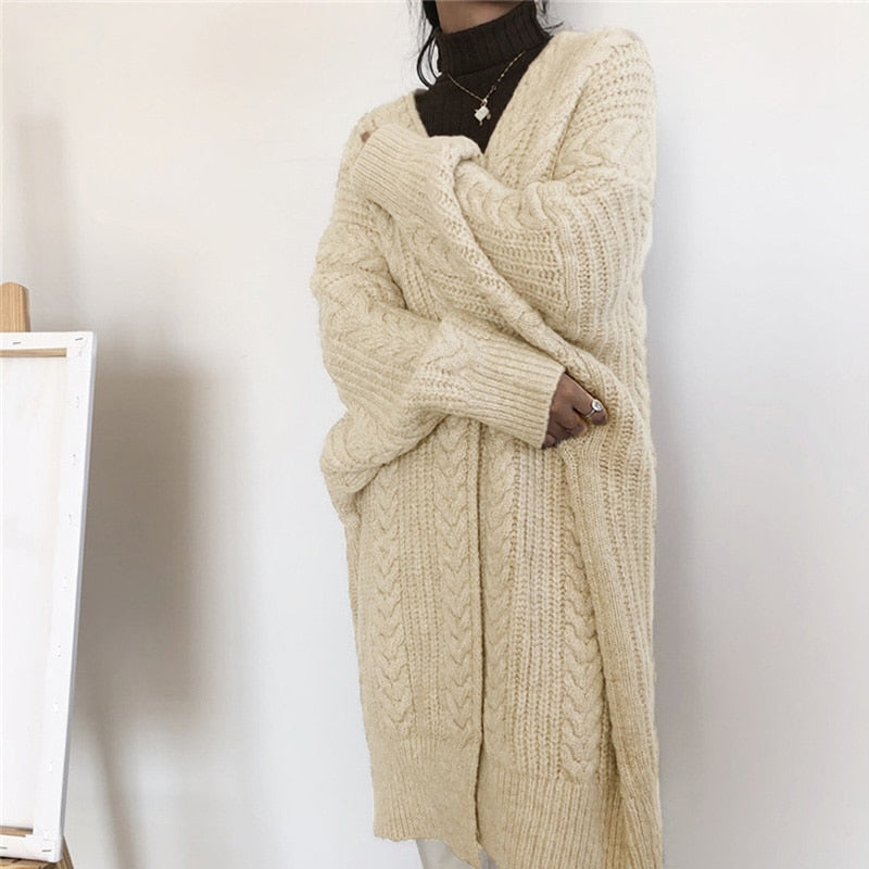 Warm Wool Knit Cardigan | One Size Fits Most-Beige-One Size-State of Style