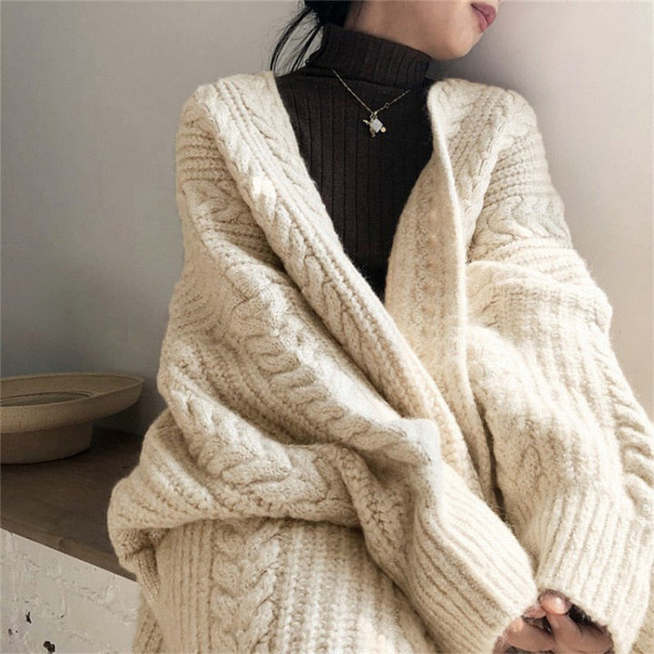 Warm Wool Knit Cardigan | One Size Fits Most-Beige-One Size-State of Style
