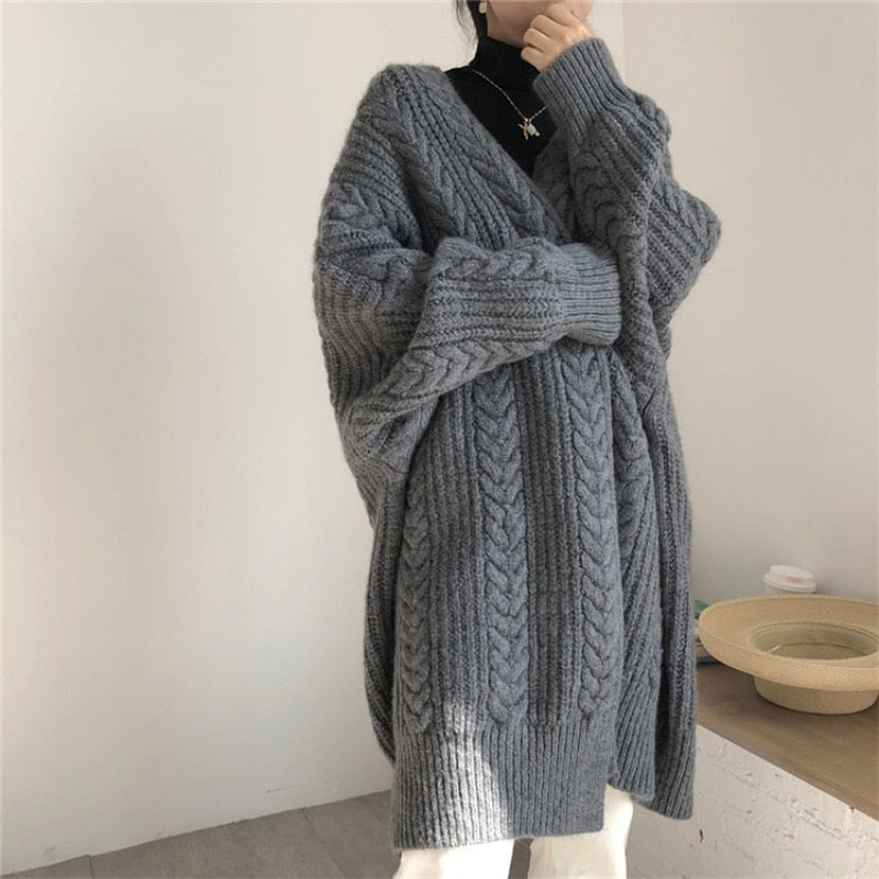 Warm Wool Knit Cardigan | One Size Fits Most-Gray-One Size-State of Style