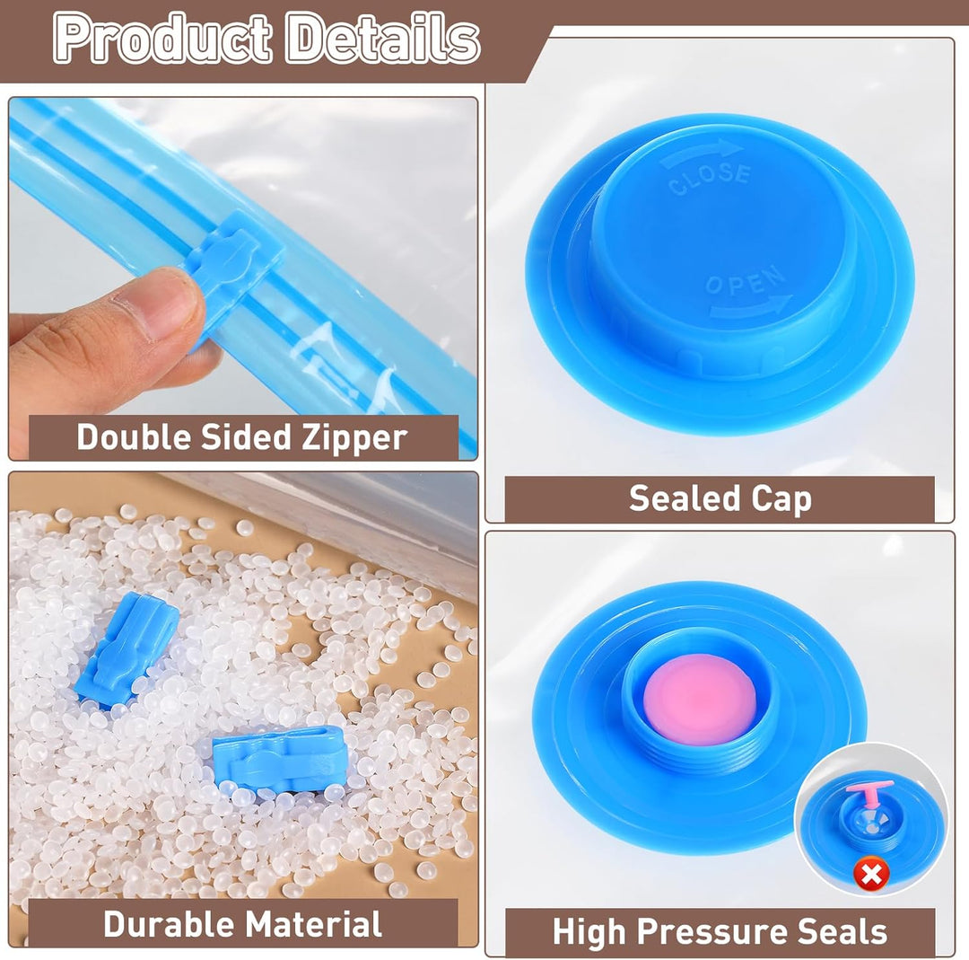 Vacuum Storage Bag Set with Electric Pump – Multi-Size Space Saver – 1+1 FREE