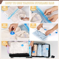 Vacuum Storage Bag Set with Electric Pump – Multi-Size Space Saver – 1+1 FREE
