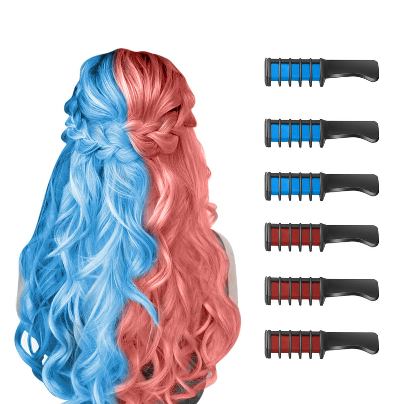 Washable Hair Chalk Comb – Fun Temporary Hair Colour-Blue-Red-State of Style