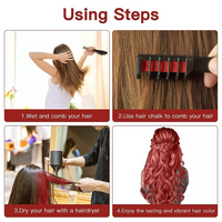 Washable Hair Chalk Comb – Fun Temporary Hair Colour-Blue-Yellow-Purple-Red-Green-Pink-State of Style