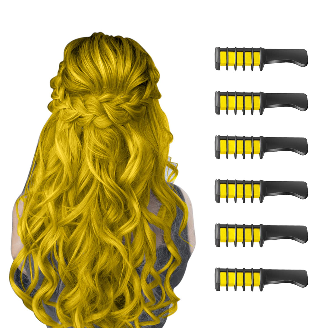 Washable Hair Chalk Comb – Fun Temporary Hair Colour-Yellow-State of Style