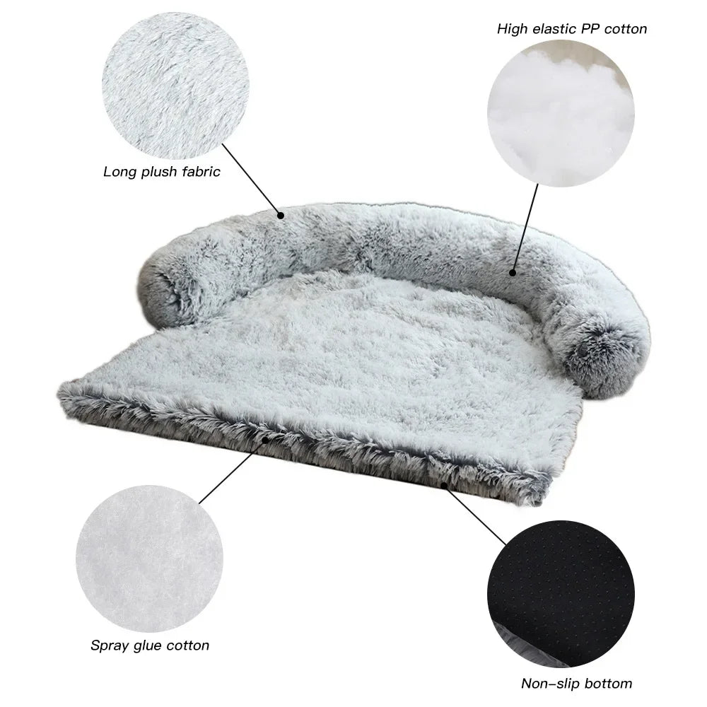 Washable Pet Sofa Blanket - PlushNest-Dark blue-S (70x70 cm)-State of Style