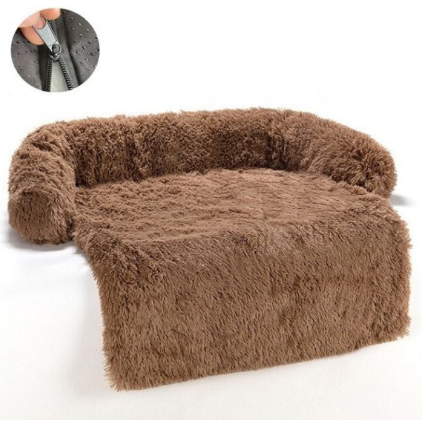 Washable Pet Sofa Blanket - PlushNest-Dark brown-S (70x70 cm)-State of Style
