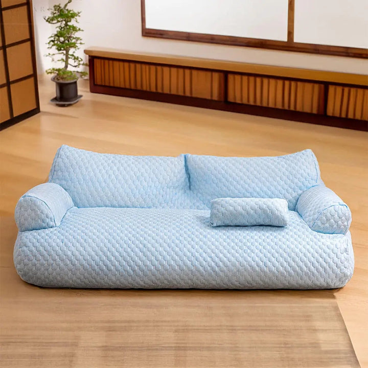 Washable Plush Pet Cushion Bed - CozyPaws-M-Blue-State of Style