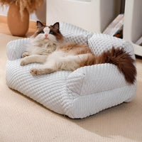 Washable Plush Pet Cushion Bed - CozyPaws-M-Green-State of Style
