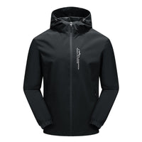 Water- and windproof outdoor jacket with hood - EcoShield-Black-XS-State of Style