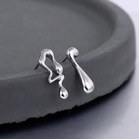 Water Droplet Earrings - Livia-Silver-State of Style