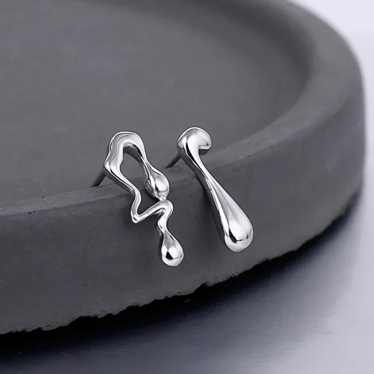 Water Droplet Earrings - Livia-Silver-State of Style
