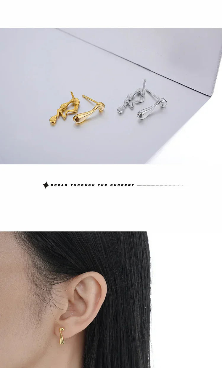 Water Droplet Earrings - Livia-Silver-State of Style