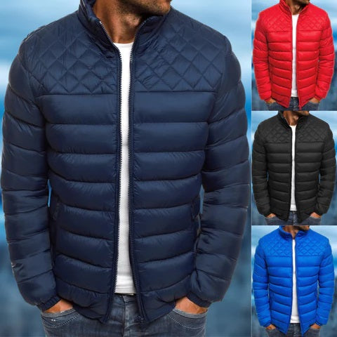 Water-repellent and Windproof Padded Men's Jacket - Logan-Dark blue-S-State of Style
