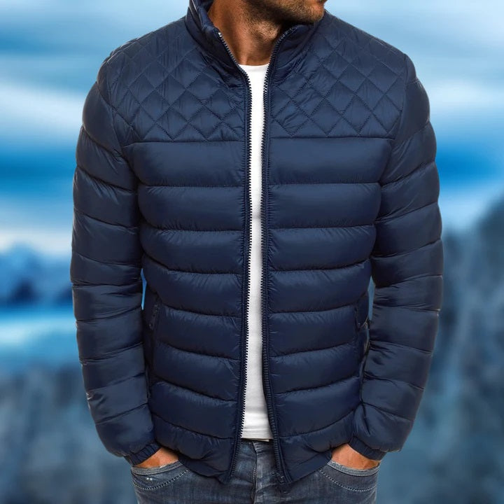 Water-repellent and Windproof Padded Men's Jacket - Logan-Dark blue-S-State of Style