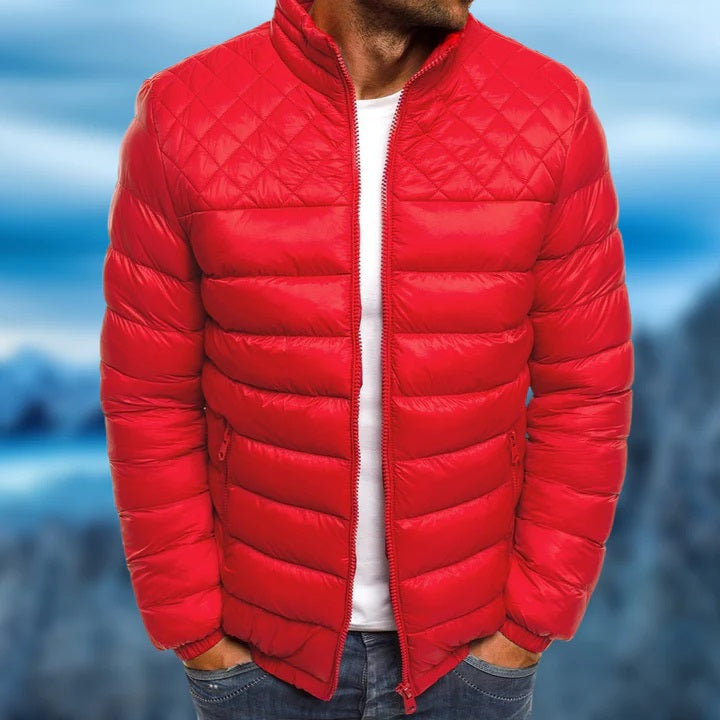 Water-repellent and Windproof Padded Men's Jacket - Logan-Red-S-State of Style