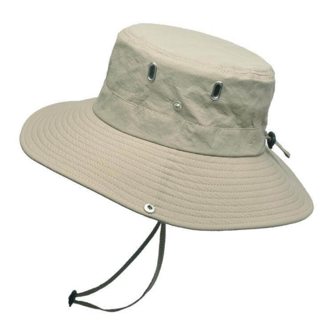 Water-repellent outdoor bucket hat with UV protection – ShieldFlex Pro-Beige-State of Style