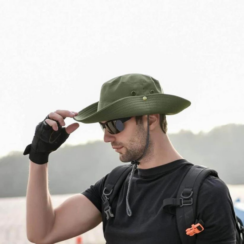 Water-repellent outdoor bucket hat with UV protection – ShieldFlex Pro-Green-State of Style