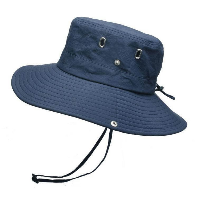 Water-repellent outdoor bucket hat with UV protection – ShieldFlex Pro-Navy Blue-State of Style