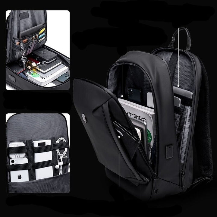 Water-Resistant Multifunction Backpack with Anti-Theft Compartments – AllCarry