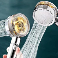 Water-saving Shower Head with 360° Rotation - AquaTurbo-Transparent-State of Style
