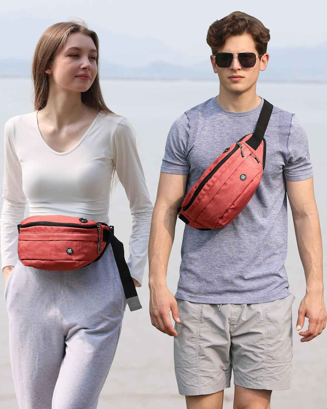 Large Waterproof Waist Bag with Adjustable Strap and Multi-Pockets – 1+1 FREE