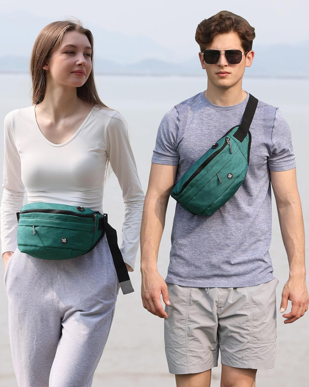 Large Waterproof Waist Bag with Adjustable Strap and Multi-Pockets – 1+1 FREE
