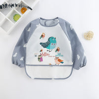 Waterproof Baby Bib Apron with Long Sleeves-Bird-0-3 Years Old-State of Style
