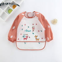 Waterproof Baby Bib Apron with Long Sleeves-Fox-0-3 Years Old-State of Style