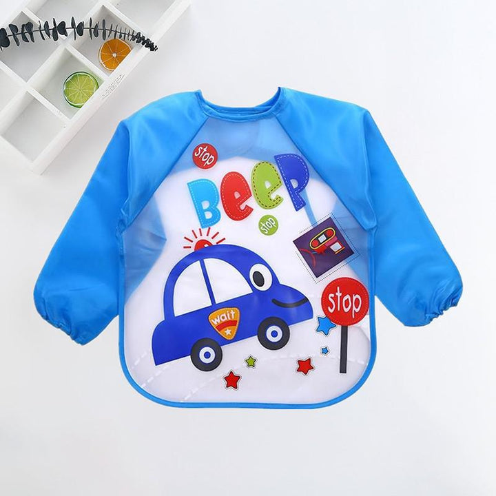 Waterproof Baby Bib with Sleeves-M-0-3 years old-State of Style