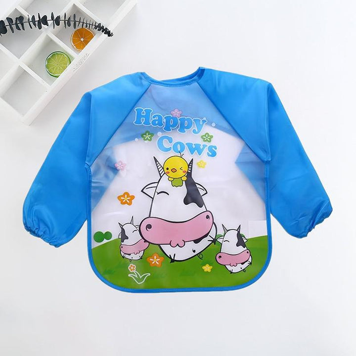 Waterproof Baby Bib with Sleeves-S-0-3 years old-State of Style