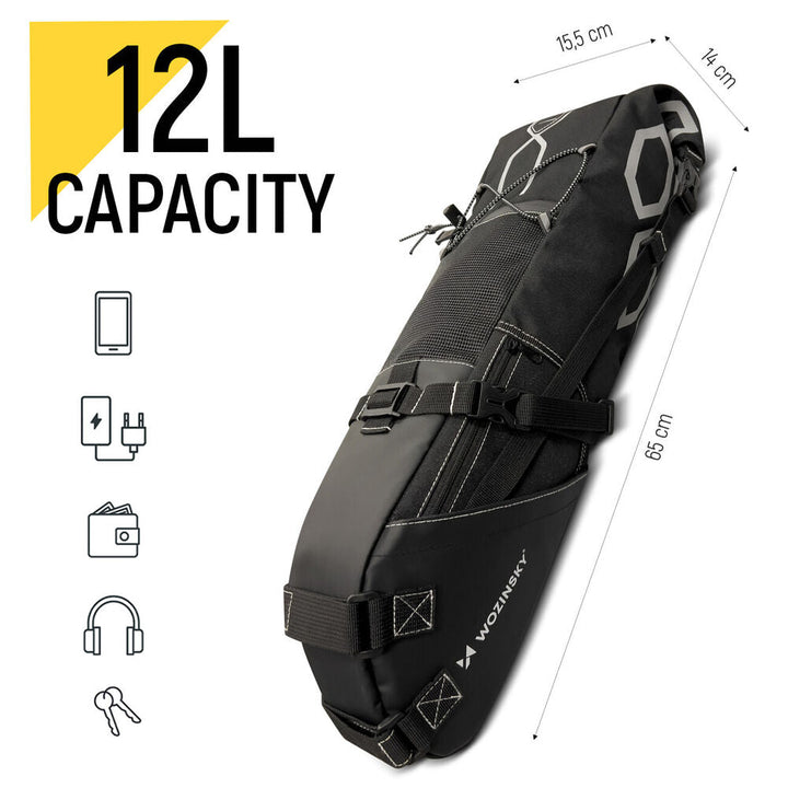 Waterproof Bicycle Saddle Bag with Large Capacity – AquaTrail-State of Style