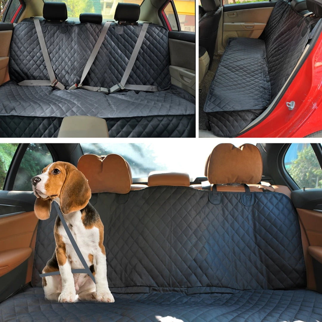 Waterproof Dog Car Seat Cover - PawShield-Black-With middle zipper-State of Style